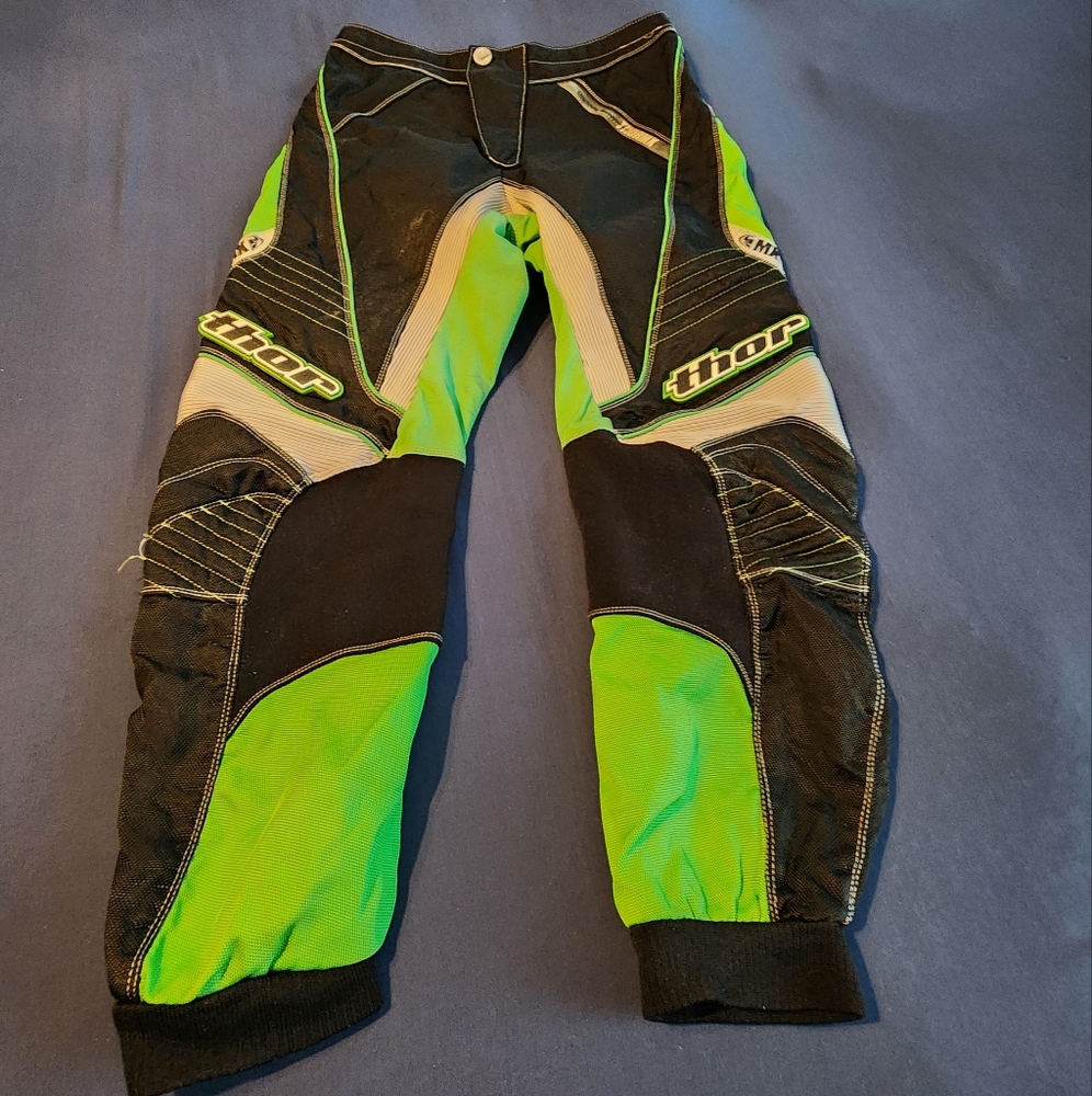 Mens Sz. 30 Thor Green and Black Racing Pants